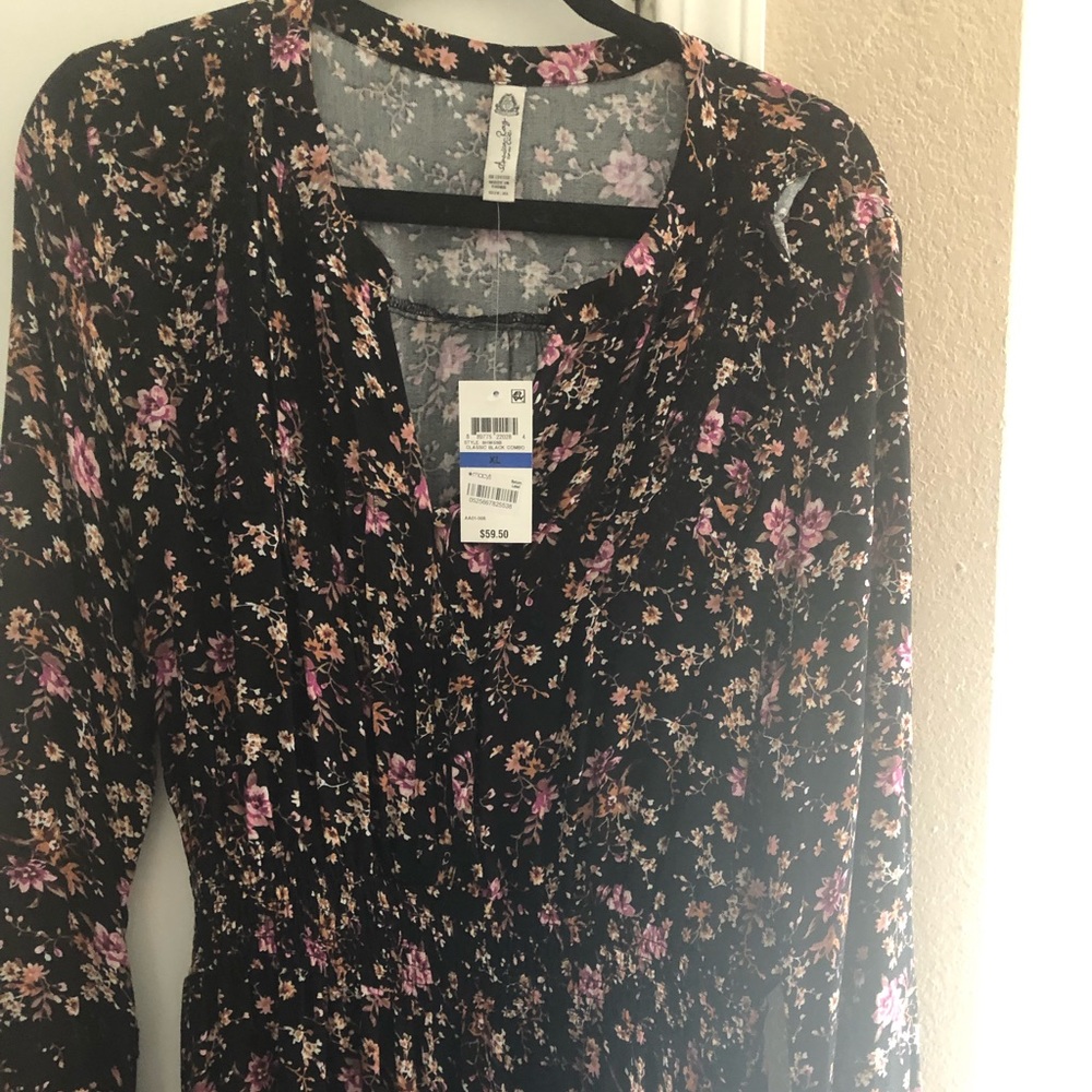 Black and floral dress